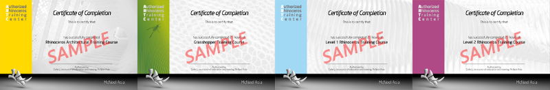 Rhino原厂结业证书